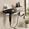 No-Drill Hair Dryer Storage Rack Carbon Steel Hair Straightener Holder Blow Dryer Hanger  Bathroom