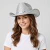 Sequin Bowler Hat Shimmering Cowgirl Hat Fashion Western Cowboy Hat  Girl