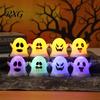 Colorful Ghost Mood Light 6 Pcs Decorative Light, LED Color Changing Warm Flameless Battery-Operated Spooky Expression Decor Mini Spirit Night Lamps,