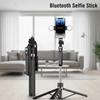 Met LED Lamp Telescopische Selfie Stick Statief Anti-Schok Bluetooth Selfie Stick Verstelbare Handheld Selfie Stick Stand Huis