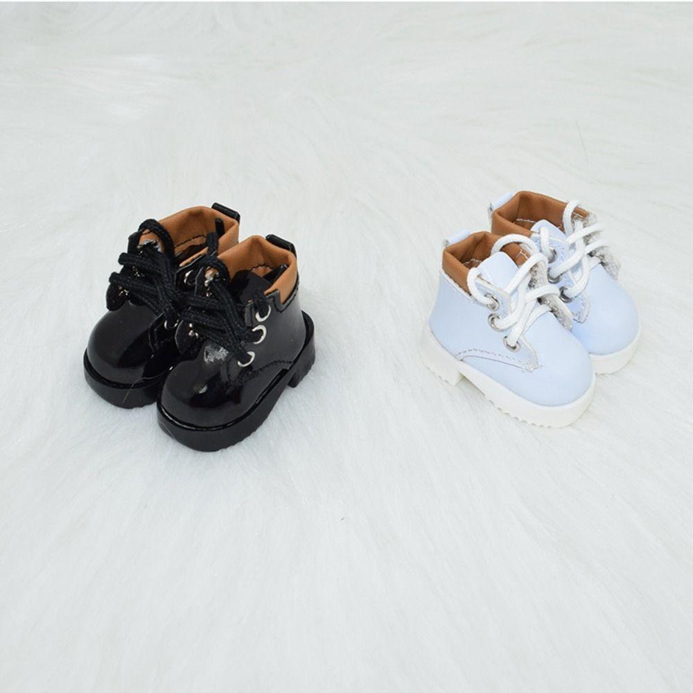 1 pair Fashion 1/6 BJD Shoe PU Leather Mini Boot Toy Shoes 30cm Doll Shoes Boots  OB11 Doll
