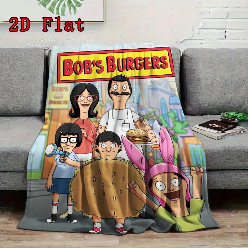 Bob's Burgers 2D Flat Pattern Flannel Blanket High Quality All Seasons Warmth and Comfort Perfect for Christmas Gifts.PMT0914116