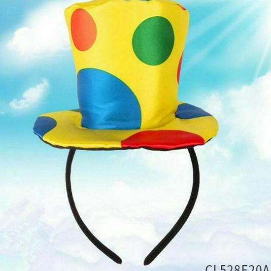 Easter Clown Costume Kit: Hat, Bow Tie, Suspenders, Shoes, Socks, Red Nose