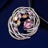 Retro Colorful Spiral Brooch, High-end Women's Luxurious and Elegant Bird's Nest Brooch, Simple and Fashionable Anti-glare Pin
