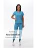 Women's Quick-Dry Short Sleeve Stretch Scrub Suit for Nurses and Beauty Salon