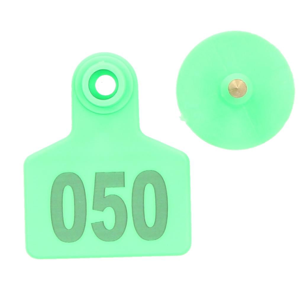 Pig Ear Tag Signs Marking Labels with Numbers for Farm Animal Identification