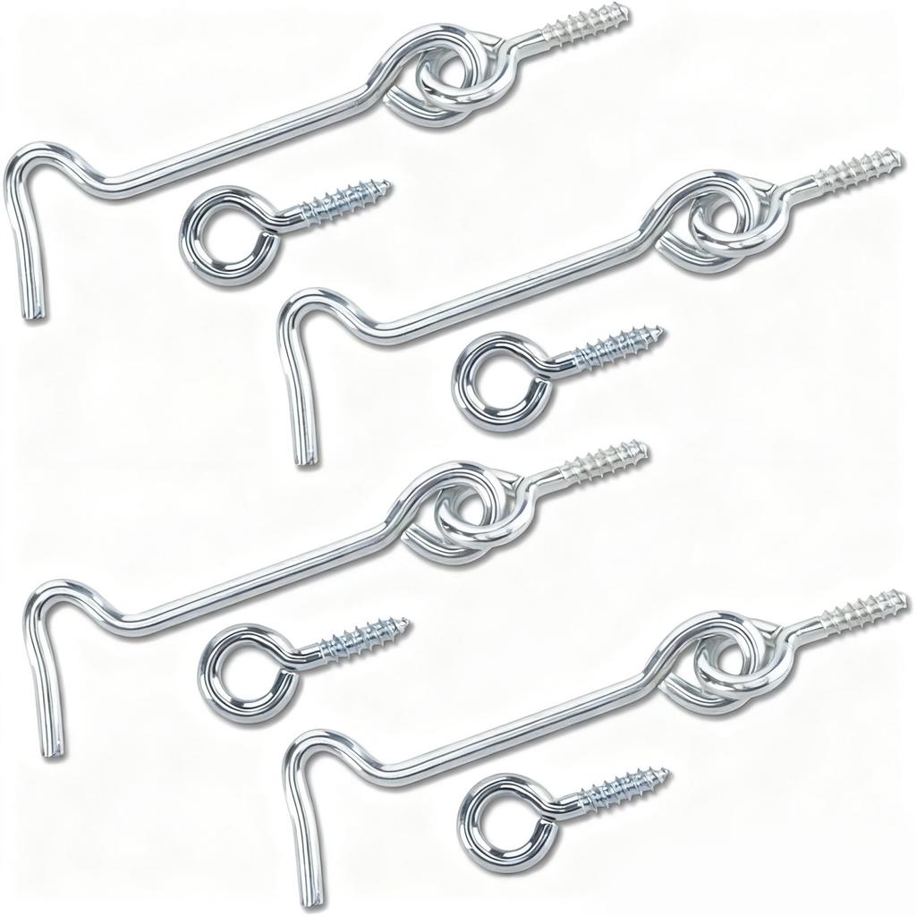 20 Sets Over Door Hanger Stainless Steel Hooks For Doors And Nail Eye