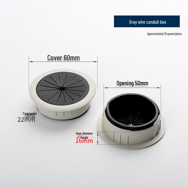 ABS Plastic Round Cable Hole Cover for Desk and Furniture