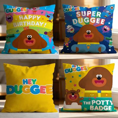 Hot HHey Duggeeew Cushion Cover Soft Washable Pillow Case Multi-Scene for Couch Bed Travel Office Use
