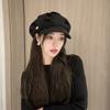 Korean Cloud Berets Fashion Pleated Octagonal Cap Vintage Solid Color Peaked Caps Spring And Autumn Beret Windproof Hat
