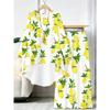 Floral Print Two Piece Outfit Women Long Sleeve Irregular Hem Tunic Top Wide Leg Pants Casual Matching Set