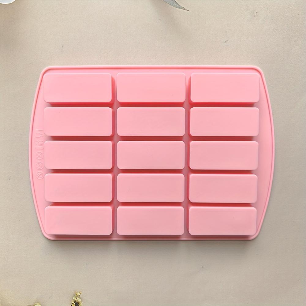 

1 шт. силиконовая форма для выпечки на 15 ячеек - антипригарная прямоугольная форма для конфет, шоколада, мыла, инструмент для самостоятельного изготовления, поднос для десертов, форма для торта розовый