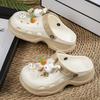 Thick-soled EVA Hole Shoes Women's Summer Outer Wear Muffin Bottom Bag Head Half Drag Non-slip Fashion Heightening Beach Cool Slippers