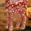 Holiday Party Decorations 2D Acrylic Goat Christmas Tree Ornament, Zodiac Hanging Pendant with Gold String, Year Festive Supplies of The Ornament