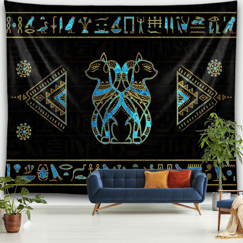 Home Old Culture Retro Wall Decoration Ancient Egypt Tapestry Mystical Symbols Tapestry Wall Hanging Cloth