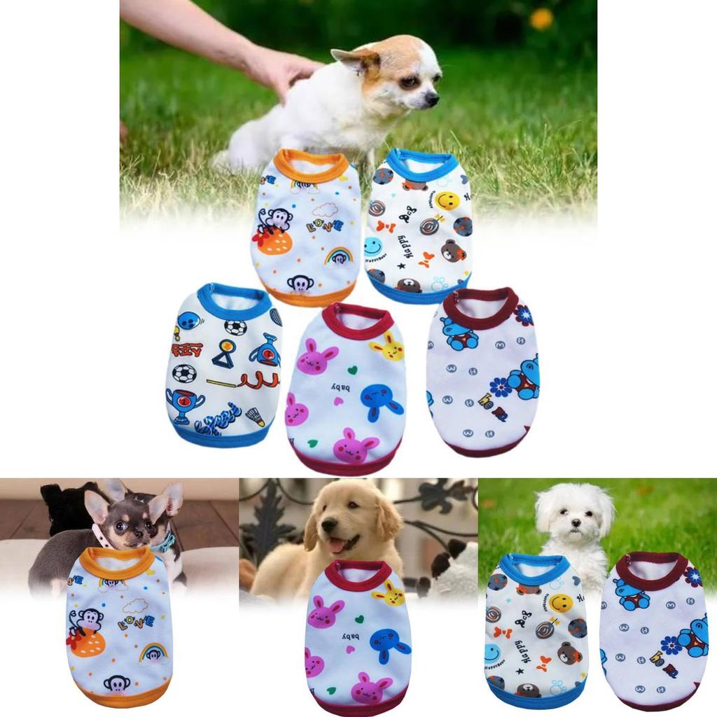 Waffle Fabric Pet Vest For Small Dogs Universal Gender Cute Designs**