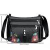 Soft Leather Women Messenger Shoulder Handbags And Purses Flowers Multi-pocket Crossbody Mommy Bag Ladies Sac