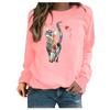 Women's Hooded Print Sweatshirt Long Sleeve Top Women