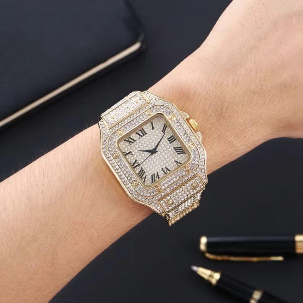 Square Quartz Wristwatch Waterproof Men Watch Luxury Classic Luxury Business Watch  Male Fashion