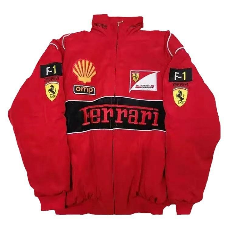 Tuta da Corsa Ferrari Giacca da Moto Ricamata Tuta da Ciclismo Tuta da Moto Giacca Sportiva Casual Per Ferrari 488 Roma F8 SF90