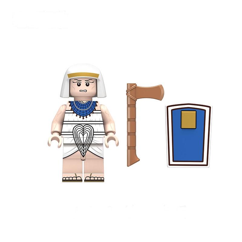 Children's Assembly Toy Intelligent And Educational Egyptian Spear Infantry Pharaoh Guard Building Blocks