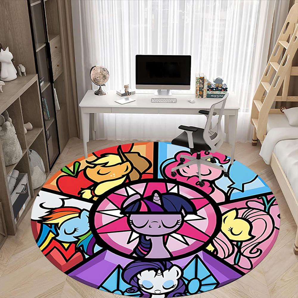 1pc My Little Pony Friendship Office Round Area Rug, Under Office Chairs Bedroom Living Room Home Decor a1022143
