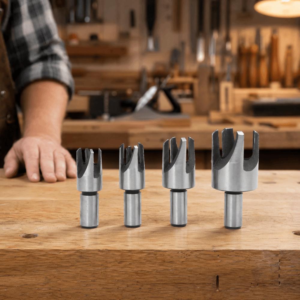 4 pezzi 45# Acciaio al Carbonio Tassellatore per Legno Utensile Punte in Acciaio ad Alto Carbonio Per Lavorazione del Legno
