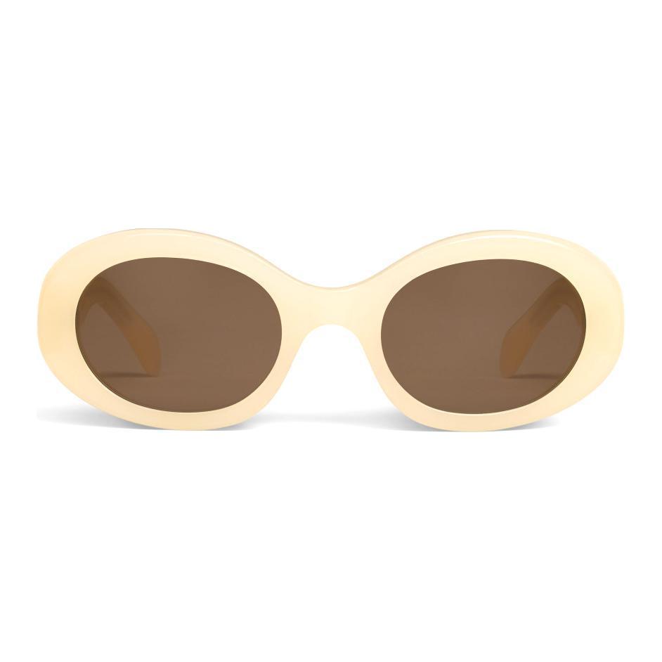 Celine Triomphe Logo Oval Sunglasses Women Sunglasses 40194U