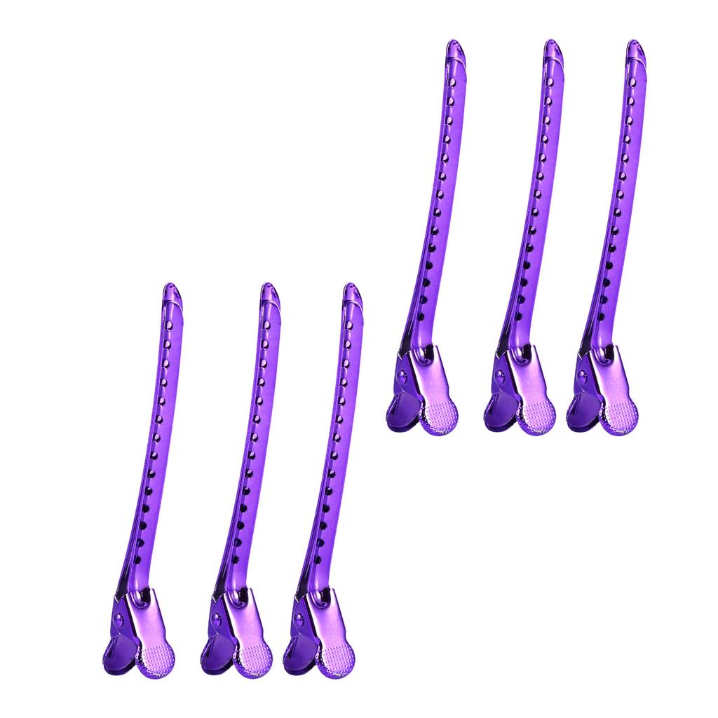 12PCS/Set Salon Hair Grip Barber Sectioning Clamp Hairpin Styling Tools Accessories( Red)