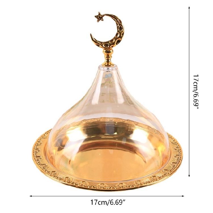 Elegant Cake Stand with Lid Party Table Candy Dish Storage Tray Snacks Plate