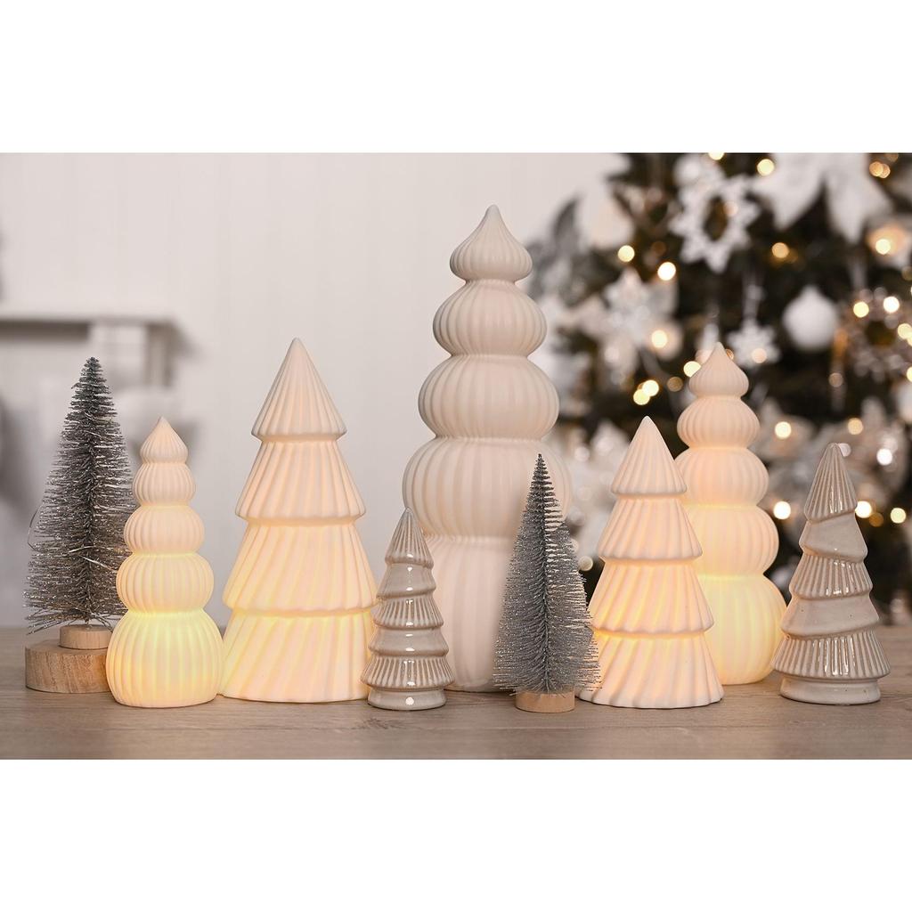 Ceramic LED Light Up Christmas Tree 19cm
