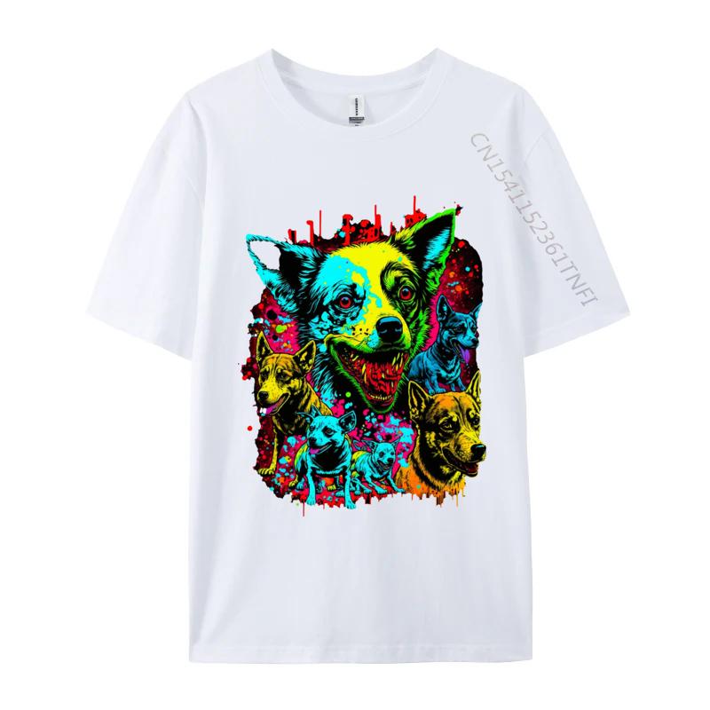 Dog Zombie Tshirt Retro TShirt Designer Printed On Cotton Men T Shirts Youthful Casual Graphic T Shirts