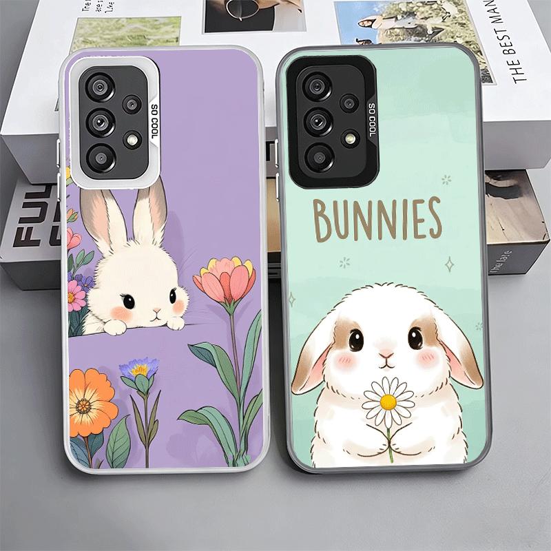 Süße Cartoon-Hase-Kaninchen Weiche Handyhülle für Samsung A17 A16 A15 A14 A13 A57 A56 A55 A54 A53 A37 A36 A35 A34 A33 A26 A25 A24 A2