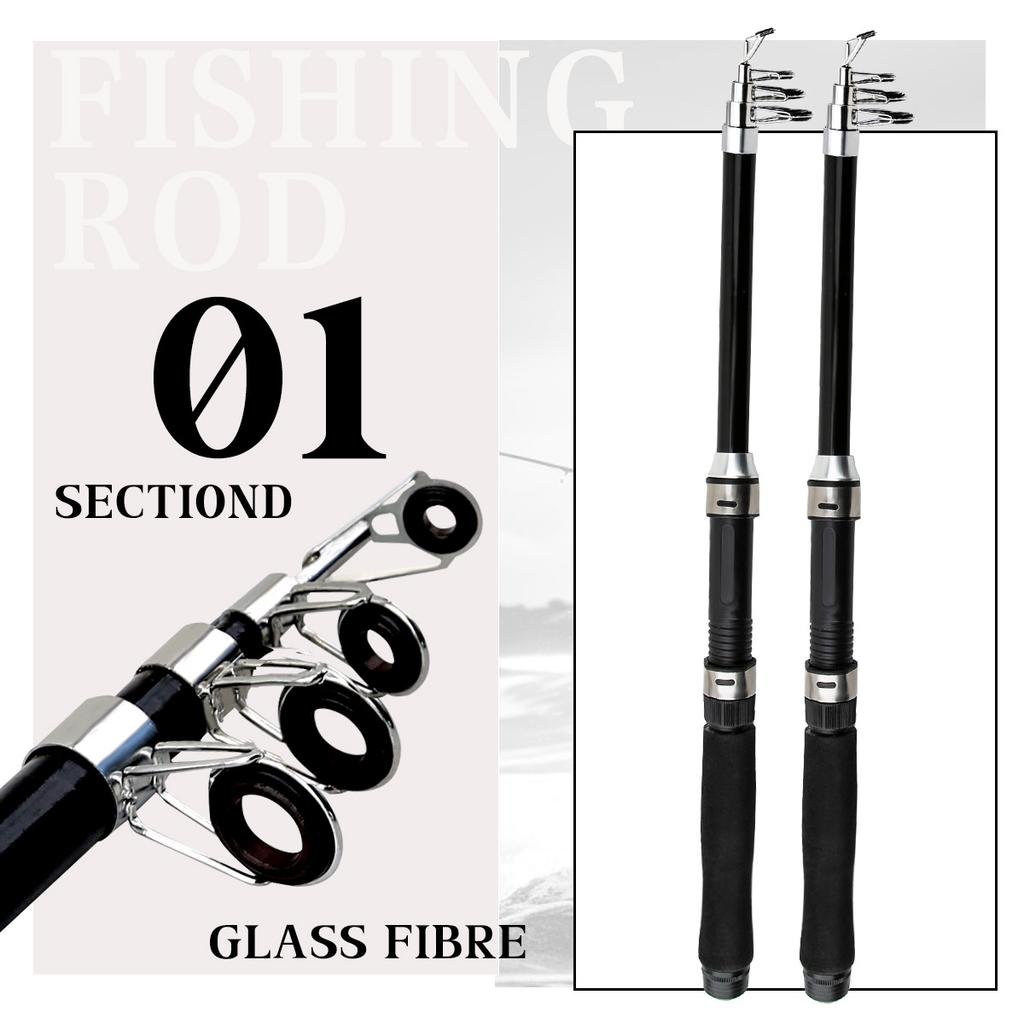 1.8m Dual-Use Double Telescopic Fishing Rod Combo Set EVA Handle Sea Freshwater Cross-Border Fishing Gear