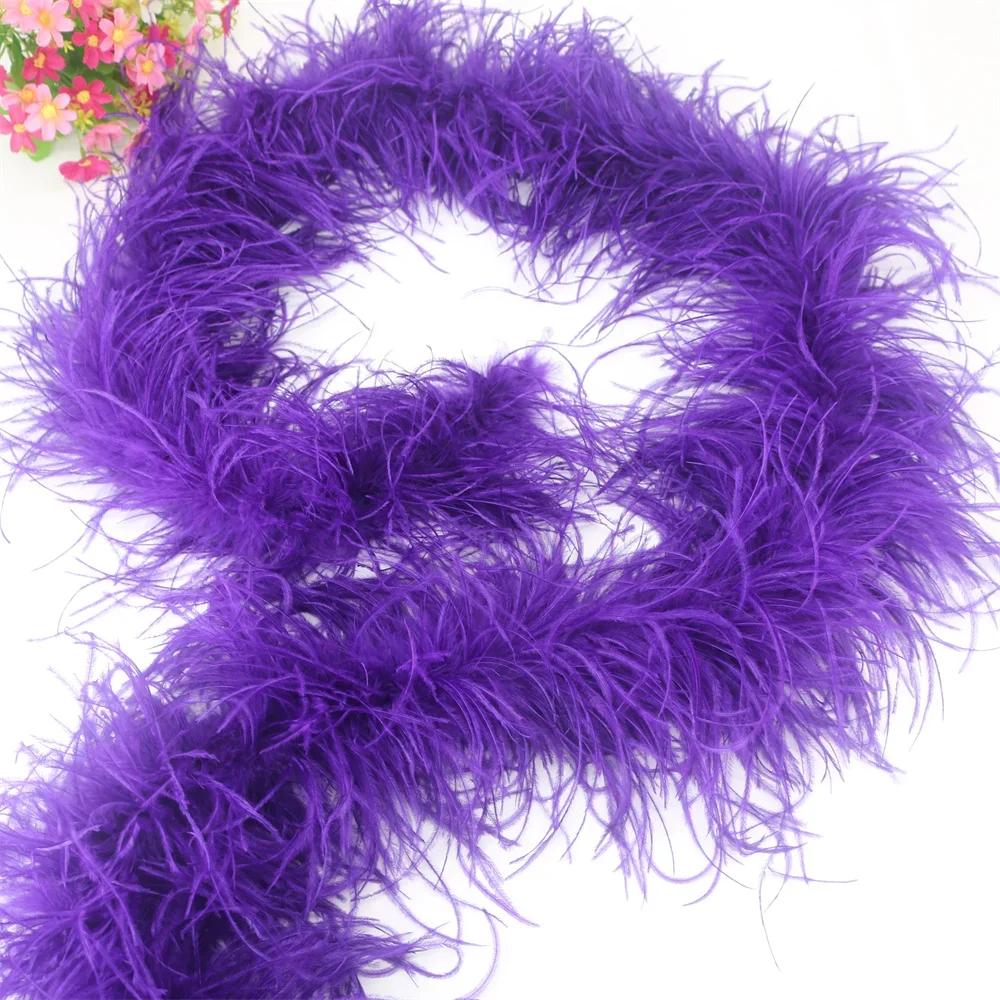 DIY 6 Layer Ostrich Feathers Boa Wedding Accessories Plumas De Faisan 2 Meters Clothing Plume Art and Craft Supplies Party Dresses