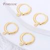18K Gold Plated Leverback Earring Hooks,Hypoallergenic DIY Jewelry Making Findings,Round Hoop Earrings Clasps For Earrings