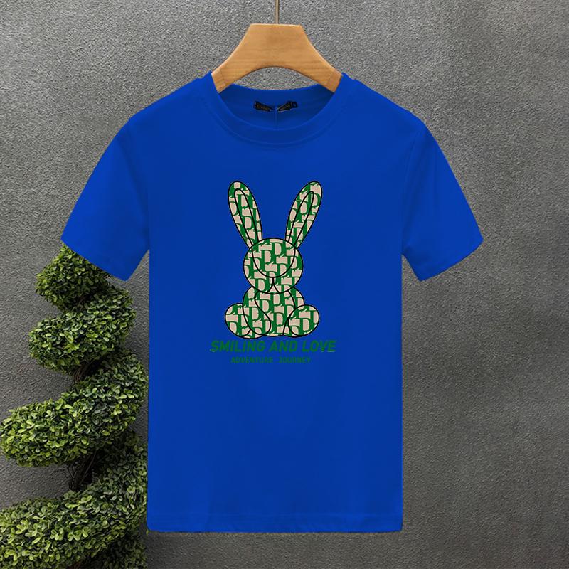 New Luxury Brand Rabbit 100% Cotton High Quality Print Couple Tees Summer Harajuku For Men/Women Short Sleeve T-shirt Asian Size
