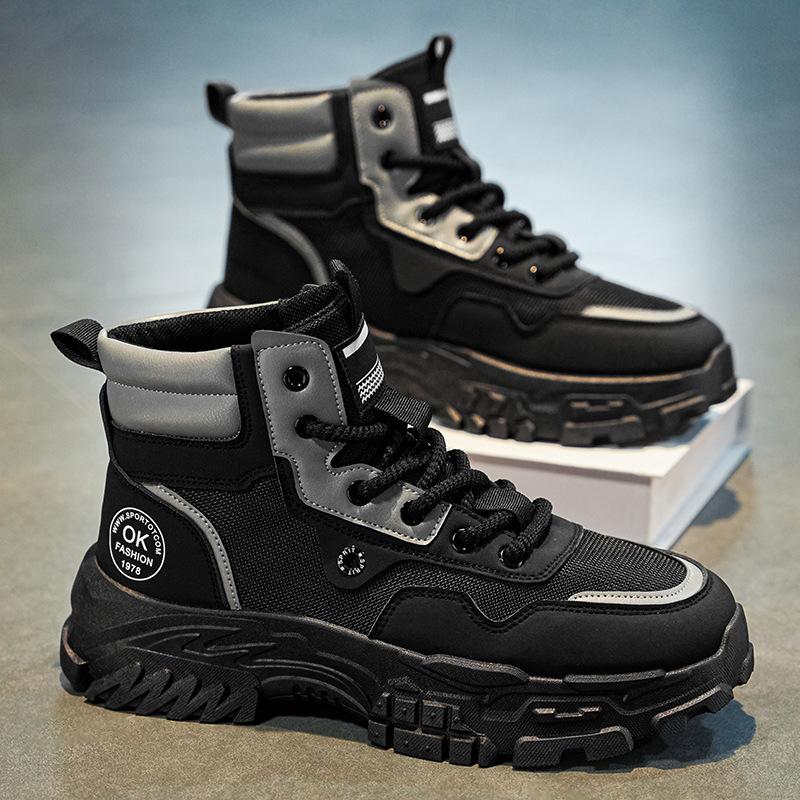 

Martin boots men s shoes autumn and winter new high-top tooling shoes men s Korean version retro platform sports casual short boots 44