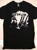 Nouveau T-shirt Noir Avskum Hardcore Punk avec Sérigraphie Tirée à la Main