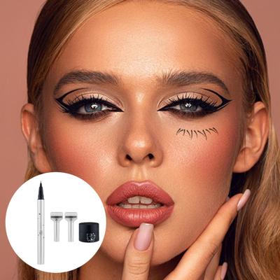 1 Σετ Κιτ Σφραγίδας Κάτω Βλεφαρίδων με Eyeliner Αδιάβροχο Ανθεκτικό στο Λεκέ Μακράς Διάρκειας Σφραγίδα Κάτω Βλεφαρίδων Αρχάριες Γυναίκες Εργαλείο Μακιγιάζ Ματιών
