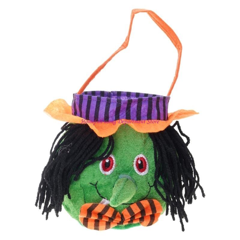 Halloween Partys Favor Bag Vampires Black Cats Design Fabric Candy Collector For Trick Or Treats Event