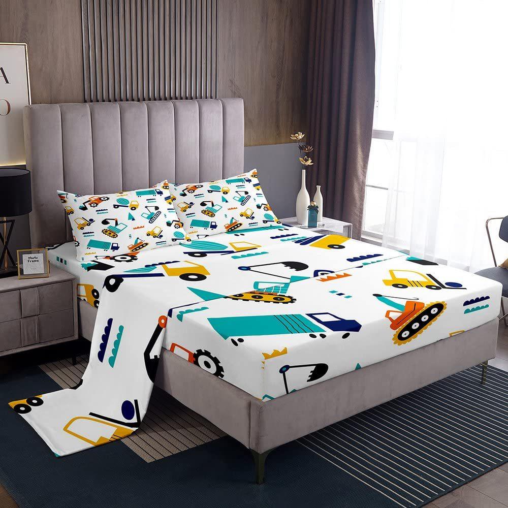 Color Rainbow Cloud Pattern Bed Hat Four-Piece Bedding Set Bedroom Dormitory Bedding Decoration