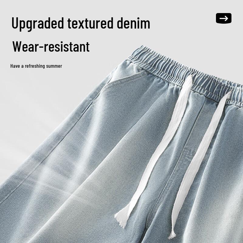 Jeep Men's Washed Distressed Denim Shorts
