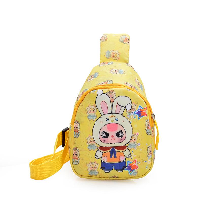 New children's breast bag cute cartoon animation printed shoulder bag leisure travel children's fun messenger bag backpack