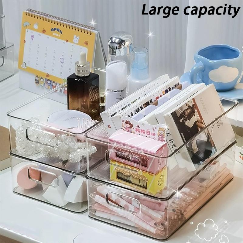Buch Akten Aufbewahrungsbox Schreibtisch Mehrzweck Transparente Aufbewahrungsbox Kosmetik Organizer Box