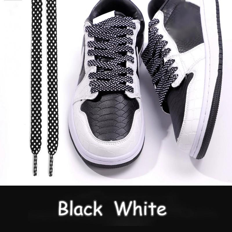 Flat Shoelace Women's Ins Small White Shoes Contrast Color Matching  Laces Rope Flat Personality AF1 Men's Sports 100/120/140CM