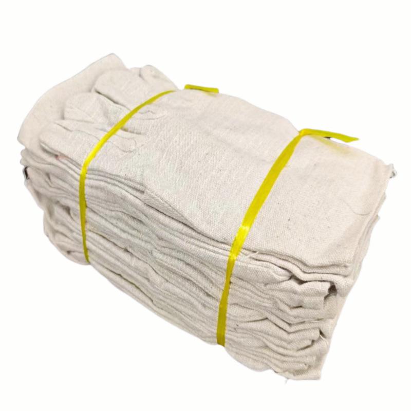 Durable Double-Layer Canvas and Leather Work Gloves for Welding and Construction