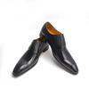 Mode Klassische Slipper für Herren Elegant Schwarze Farbe Brogue-Schuh Oberste Schicht Echtes Leder Monk-Strap Bequemes Büro Soziales Schuhwerk