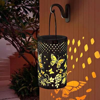 4000lm Solar Outdoor Butterfly Lantern,Outdoor Hanging Lanterns Rechargeable Waterproof Table Lamp Butterfly Night Light For Outdoor