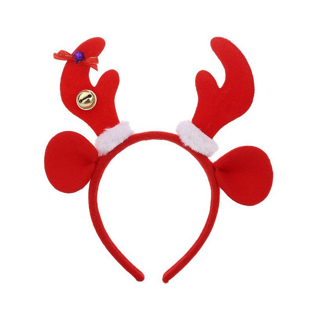 Mistletoe Headband for Christmas Antlers Headwear Hair Hoop for Christmas Headpiece Party Supplies